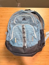 Adidas Prime Backpack   Heathered Light Blue/Charcoal Gray  Large Multi-Pouch