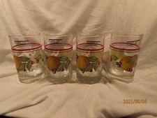 Set of Four (4) Corelle Abundance Juice Glasses - 4 Inch 6 Oz - New w/Stickers