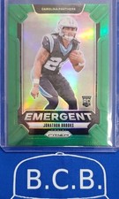 Jonathan Brooks RC Emergent Green Prizm 2024 Prizm Carolina Panthers