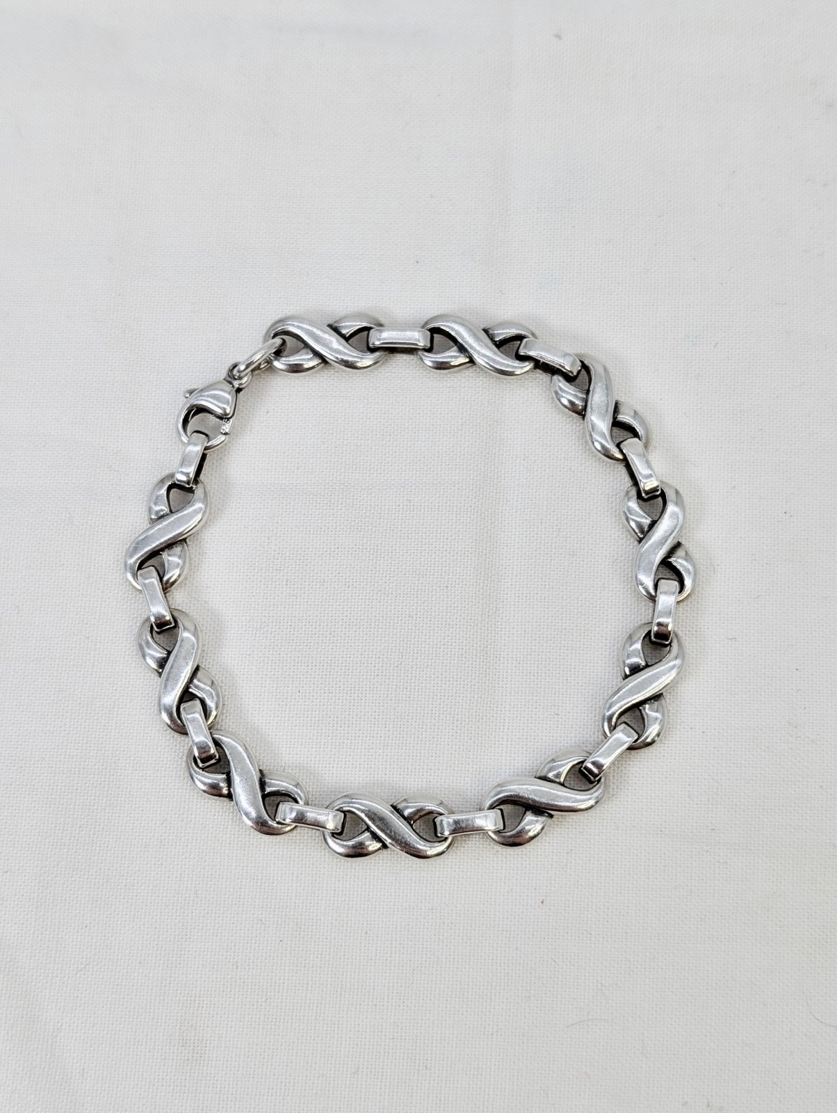 Rare Retired James Avery Sterling Silver Infinity Linked Bracelet 7
