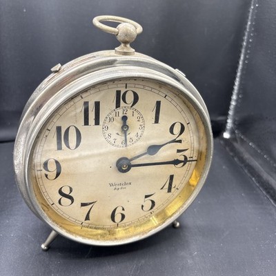 Vintage Big Ben Wind Up  Alarm Clock In Chrome