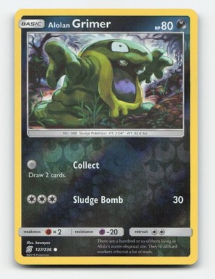 Alolan Grimer 127/236 - C Unified Minds Pokemon Reverse Holo NM