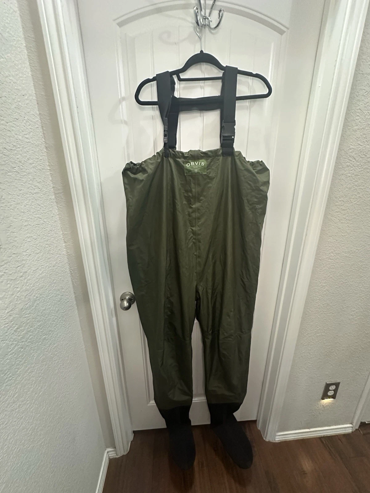 Orvis Bootfoot Waders Size L Olive Green Polyester Fishing