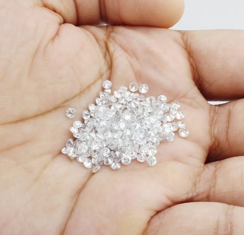 Certified 0.8 mm Round Cut CVD Diamond I Color IF Clarity 10 Pcs Diamond Lot - Picture 2 of 8
