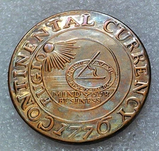 Continental Currency Fugio 1776 Fantasy Coin - Custom Color - 1.5 inches wide