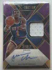 MAURICE CHEEKS 2023-24 Panini Select Purple X-Factor Worn Patch Auto /99 Knicks!