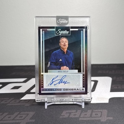 Bill Self 2025-26 Panini Signature Series Baseline Generals Auto /49 SP! Kansas!