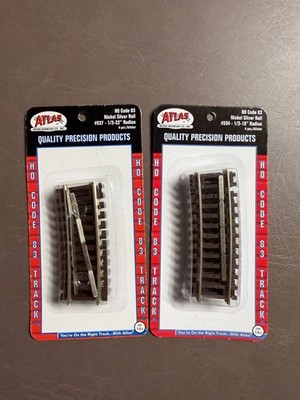 #108 ATLAS HO TRAIN TRACK CODE 83 1/3 18'' RADIUS #534 PRICE FOR 2 PACKAGES