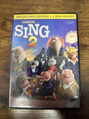 Sing 2 Collector's Edition DVD 2 Mini Movies Slipcover Illumination