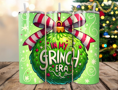 In My Grinch Ära Becher 20oz - lustige grüne Weihnachtstasse - Urlaubsgeschenk Reise