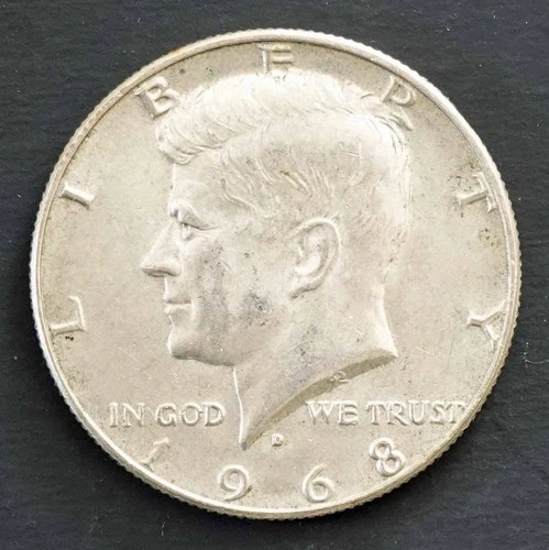 KENNEDY HALF DOLLAR -- 1968 -- Denver Mint