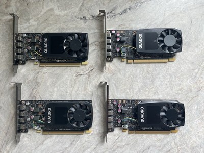 NVIDIA Quadro P1000 4GB GDDR5 Graphics Card 4x mini-Display Port - Lot of 4