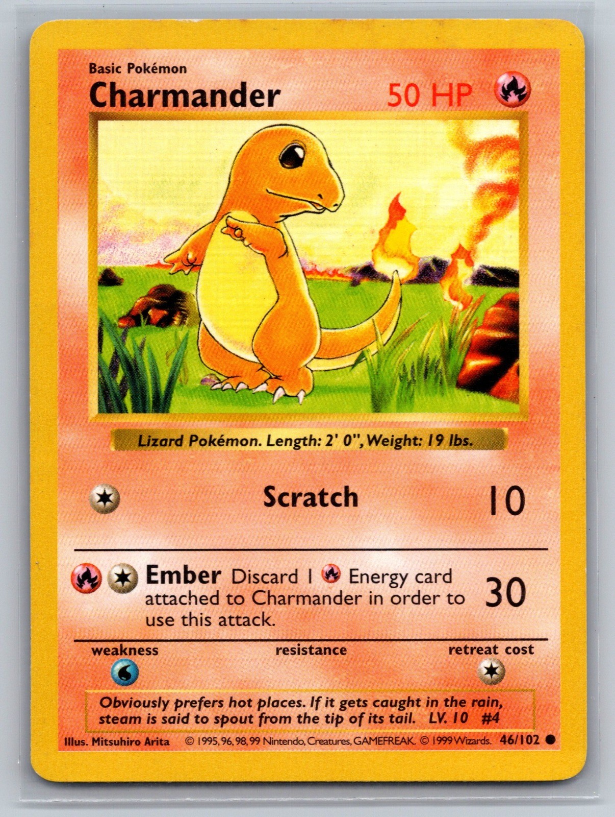 Charmander Unlimited Common Base Set (Shadowless) 046/102 MP