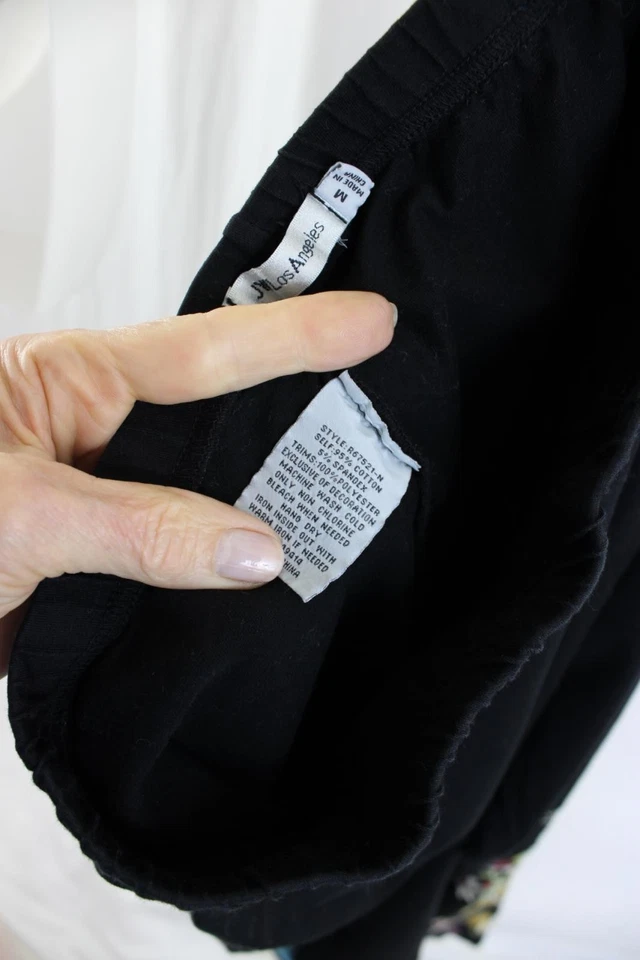 Leggings para mujer Johnny Was negros azules estampado múltiple algodón medianos Foto 4 de 4