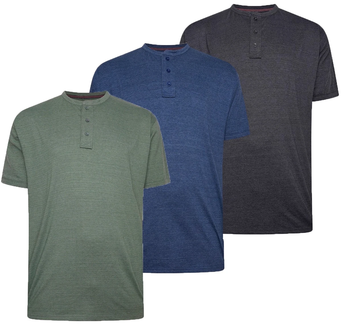 T-Shirt JP 1880 Uomo Modello Henley Con Abbottonatura, Mezza Manica, Basic, Vestibilità Comoda - 2