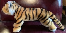 Vintage Steiff Running Tiger Mohair Plush Animal Toy Collectible, w/ Tag