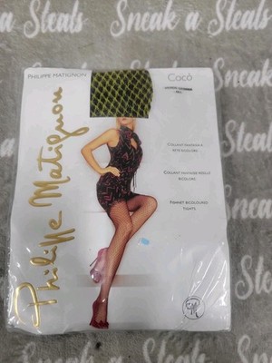 Philippe Matignon Coco Fishnet Bicolored Tights Size M/L