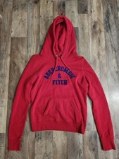 Abercrombie And Fitch Women's Hoodie Red Y2K Size Medium Pullover