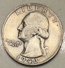 1943-S Washington 90% Silver Quarter