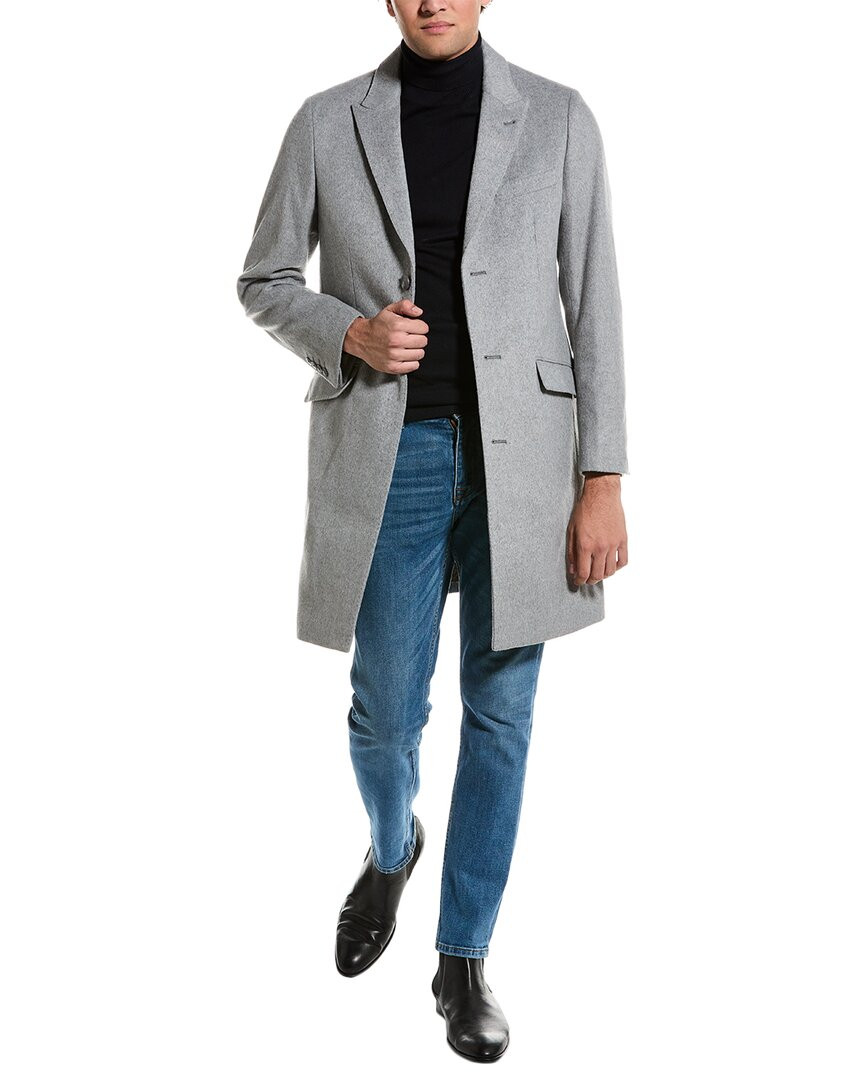 Верхнее пальто из смеси шерсти Paisley & Gray Peak Slim Fit, мужское серое Xl