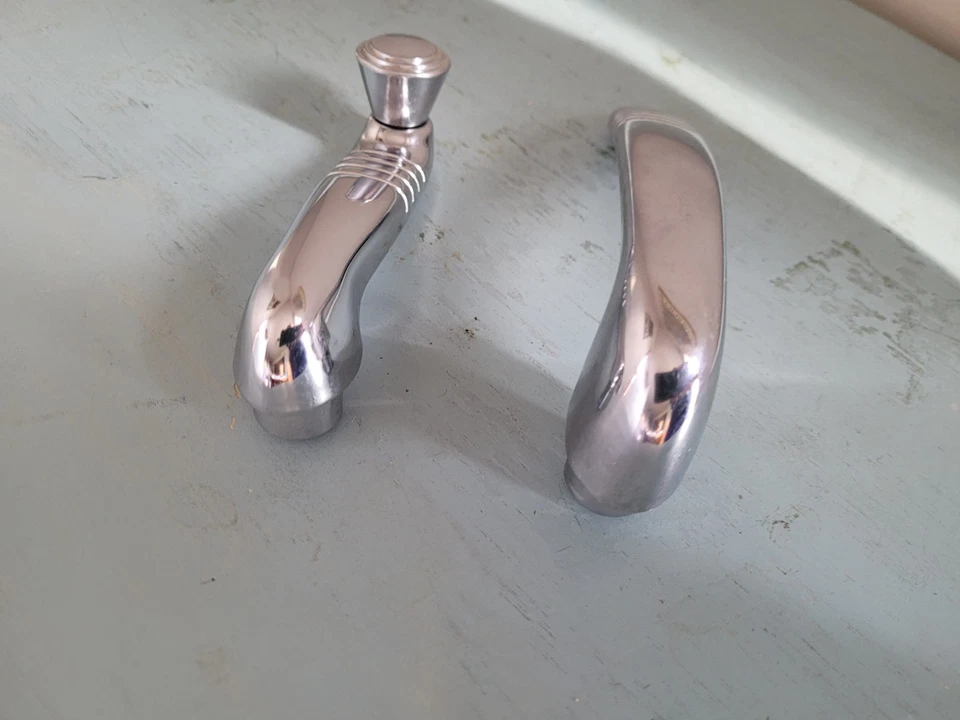 1949 1950 Mercury Inside Door Handle and Window Crank 8555 8556 Chrome Knob Foto 4 de 4