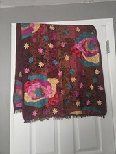 Kashmiri-style Embroidered Boiled Wool or Pashmina Shawl/wrap