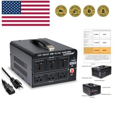 5000 Watt Voltage Converter Transformer Heavy Duty Step Up/Down AC 110V/120V/...