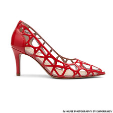 Valentino Garavani Toile Iconographe Womens Red Transparent Pumps Size EUR 37.5