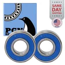 (2) 6001-2RS Premium Rubber Seal Ball Bearing C3 EMQ, 12x28x8, 6001 2RS 6001rs