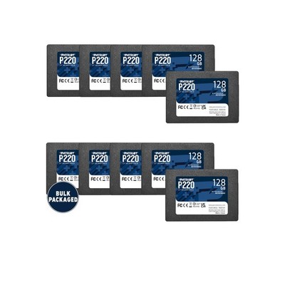 Patriot P220 128GB Internal SSD - SATA 3 2.5'' - Solid State Drive Bulk 10 Pac...