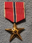 Vintage WWII Bronze Star Medal with Ribbon Military Militaria