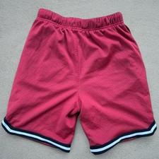 Vintage Red Polyester Basketball Shorts Youth XL
