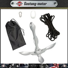 Marine Kayak Anchor Kit 7.05 lb 1 Pack Folding Grapnel Anchor Kit Boat Anchor