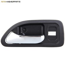 For 1994-1997 Honda Accord Chrome Black Interior Door Handle Front Left Side