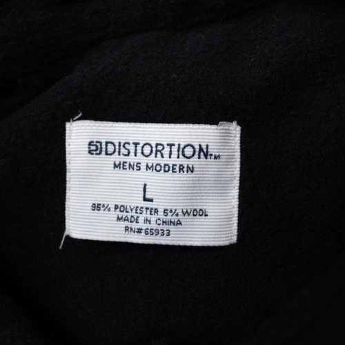 Distortion Shirt Jacket Mens Large Black Good Wool Blend Shacket 1FL5056M image 7