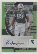 2020 Panini Prizm Draft Picks Rookies Neon Green /125 Raequan Williams Auto 0q3