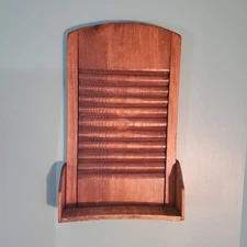 Vintage Wooden Washboard Wall Shelf Rustic Farmhouse Decor Primitive Storage