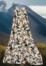 Mystree Dress S Floral Flowy Rayon Boho Cottagecore Sundress Women’s Size Small