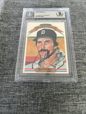 JACK MORRIS 1983 DONRUSS DIAMOND KING AUTOGRAPH CARD BECKETT