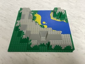 LEGO Raised Baseplate 32x32 Canyon Blue Yellow Stream 6024px2 6278 6281 Pirates