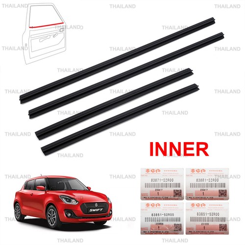 For Suzuki Swift 5Dr Hatchback 2018 - 23 Set 4Dr Inner Weatherstrip Door Belt - Picture 2 of 9