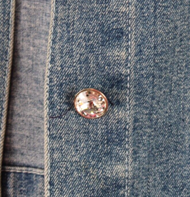 Christine Alexander Denim Jean Jacket Large Swarovski Christine Alexander Denim Jean Jacket Large Swarovski