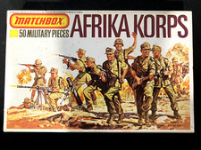1976 Matchbox 1-76th Scale Afrika Korps P-5004 50 Soldiers WW2 Complete with Box