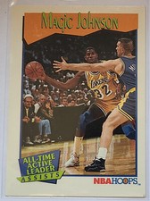 Magic Johnson 1991 NBA Hoops #535 Basketball Card