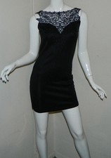 Wome Unbranded Cocktail Evening Clubwear Sleeveless Solid Black Dress M