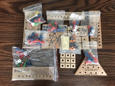 1987 Cardinal Industries Holz Brettspiele 8 Spiele