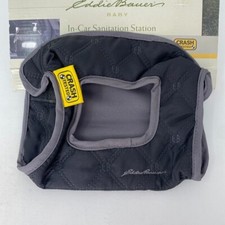 NEW Eddie Bauer In Car Baby Sanitization System Black Gray Kids Wipes Tissues