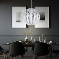 Pendellampe Pendelleuchte HäNgelampe Wohnzimmer HöHenverstellbar Transparent E27