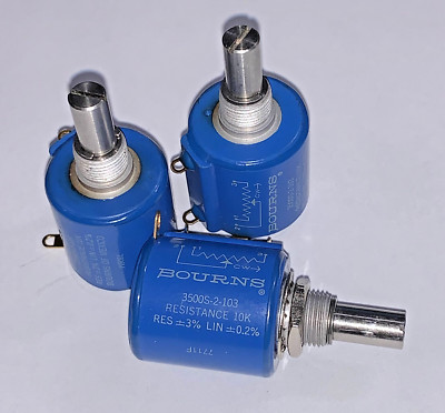 4pcs Bourns 10T Potentiometer, 3-10K,1-20K New NOS Stock