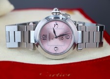 Pasha De Cartier 35mm Date Pink Salmon Dial Stainless Steel Automatic Watch 2475 4